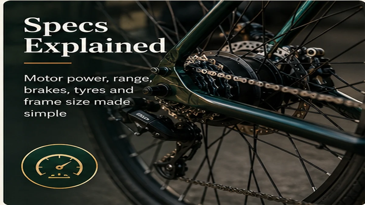 Electric bike motor battery and specs explained illustration