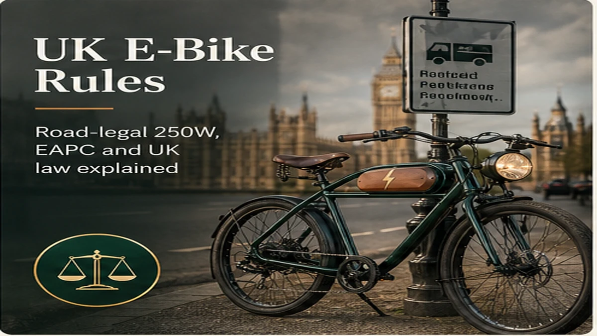 UK e-bike rules and road-legal electric bike guide illustration